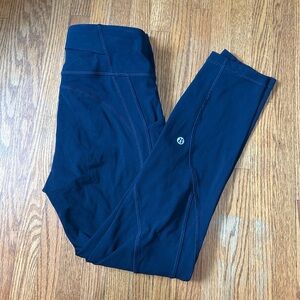 Lululemon Athletica Blue Leggings High Waist Stretch